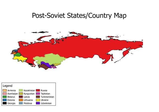 post-soviet country map